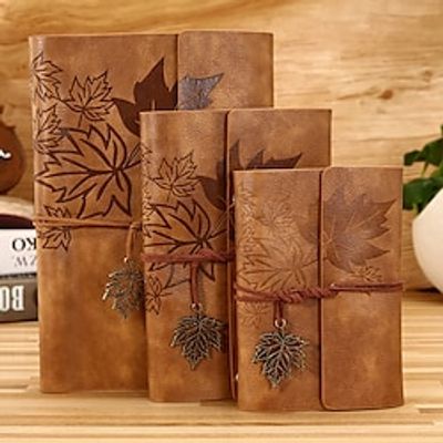 2023 Leather Planner A6 4.1×5.8 Inch Retro Aesthetic PU SoftCover Portable Reusable Classsic Planner 100 Pages for School Office Business miniinthebox