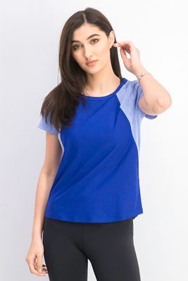 Womens Vanish Camo Short Sleeve Top Blue Womens Vanish Camo Short Sleeve Top Blue