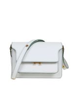 Trunk White Leather Shoulder Bag - thumbnail