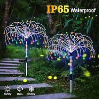 2/1 Packs Solar Firework Lights, Solar Outdoor Lights Decorative, Sparkles Stake Yard Light for Garden, Yard, Landscape and Driveway miniinthebox - thumbnail
