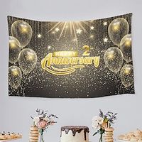 Wedding Large Wall Tapestry Happy Anniversary Art Decor Photograph Backdrop Blanket Curtain Hanging Home Bedroom Living Room Decoration Lightinthebox - thumbnail