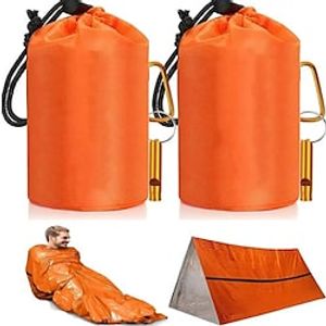 Outdoor Lifesaving Emergency Blanket Portable Olive Green Insulation Blanket Orange Insulation Sleeping Bag Lightinthebox