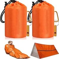 Outdoor Lifesaving Emergency Blanket Portable Olive Green Insulation Blanket Orange Insulation Sleeping Bag Lightinthebox - thumbnail