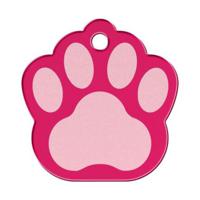 The Hillman ID Tag - Two-Tone Aluminum Paw Dog And Cat - Small