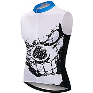 21Grams Novelty Men's Sleeveless Cycling Jersey Cycling Vest - BlackWhite Bike Jersey Top Quick Dry Moisture Wicking Breathable Sports Summer Elastane Terylene Polyester Taffeta Mountain Bike MTB miniinthebox