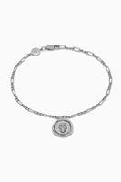 Atticus Skull Seal Charm Chain Bracelet in Silver Atticus Skull Seal Charm Chain Bracelet in Silver