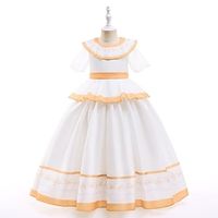 Kids Toddler Little Girls' Dress Patchwork A Line Dress Party Performance Lace Patchwork White Maxi Short Sleeve Elegant Princess Dresses Spring Summer Regular Fit 2-8 Years miniinthebox - thumbnail