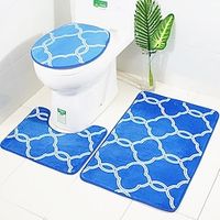 Bathroom Rugs and Mats Sets, 3 Piece Bathroom Sets, Rug Toilet Seat Lid Cover Non Slip Mat Anti-Skid Pad for Tub Shower  Bath Room, Regular Size Lightinthebox - thumbnail