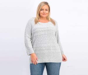 Womens Textured Sweater  Smoke Grey Marled