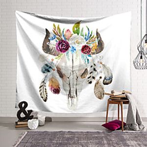 Wall Tapestry Art Decor Blanket Curtain Hanging Home Bedroom Living Room Decoration Polyester Head Flower Feather Lightinthebox