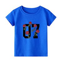 Kids Girls' T shirt Short Sleeve Black White Blue Graphic Letter Print White Blue Red Children Tops Summer Active Daily Wear Children's Day Regular Fit 2-9 Years Lightinthebox - thumbnail