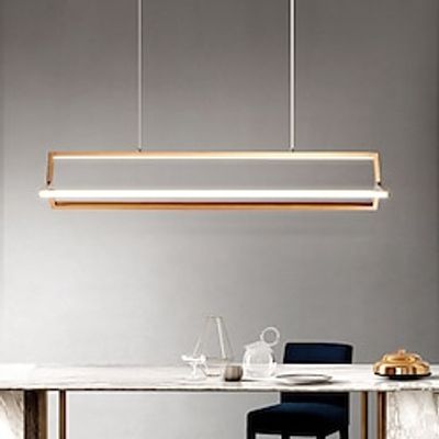 LED Pendant Lights 100120cm Line Desin Stainless Stee Kitchen Modern Foyer Entryway Light Fixtures Ceiling Hanging Globe Over Table Warm White 110-240V Lightinthebox