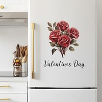 Valentine's Day Romantic Rose Flower Bedroom Living Room Background Decorative Wall Sticker. miniinthebox