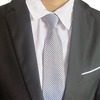 1Pc Light Gray Man Necktie Business Manager Tie Width 8cm Bridegroom Groomsman Tie Lightinthebox