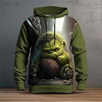 Cartoon Men's Street Style 3D Print Hoodie Sports Outdoor Holiday Vacation Hoodies Red Blue Long Sleeve Hooded Print Front Pocket Spring   Fall Designer Hoodie Sweatshirt Lightinthebox - thumbnail