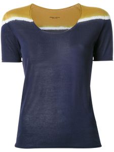 Roberto Collina tri-tone shortsleeved knit T-shirt - Blue