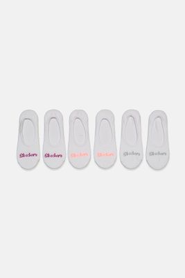 Womens 6 Pairs Sport Liner Socks White Womens 6 Pairs Sport Liner Socks White