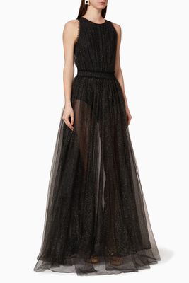Glittered Tulle Maxi Dress Glittered Tulle Maxi Dress