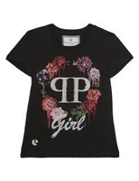 Crystal Flowers T-Shirt - Black - thumbnail