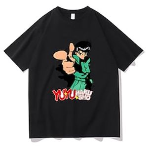 Yu Yu Hakusho Yusuke Urameshi Kurama T-shirt Cartoon Manga Print Graphic T-shirt For Couple's Men's Women's Adults' Hot Stamping 100% Polyester Casual Daily Lightinthebox