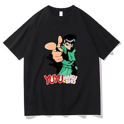 Yu Yu Hakusho Yusuke Urameshi Kurama T-shirt Cartoon Manga Print Graphic T-shirt For Couple's Men's Women's Adults' Hot Stamping 100% Polyester Casual Daily Lightinthebox