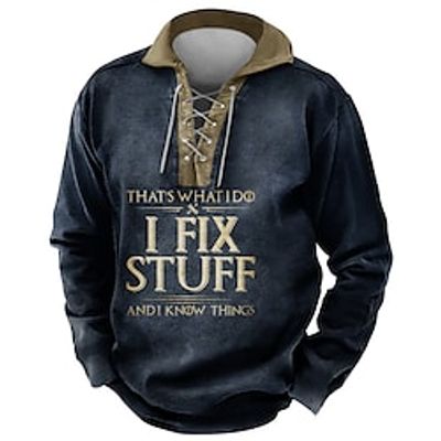 Men's Polo Shirt Golf Shirt Letter Graphic Prints Turndown Black Wine Blue 3D Print Outdoor Street Long Sleeve Drawstring Print Clothing Apparel Fashion Designer Casual Soft Lightinthebox