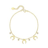Women's Zircon Bracelet Classic Moon Fashion Simple S925 Sterling Silver Bracelet Jewelry Golden For Wedding Party miniinthebox - thumbnail