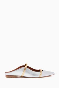 Maureen Flat Mules in Metallic Nappa