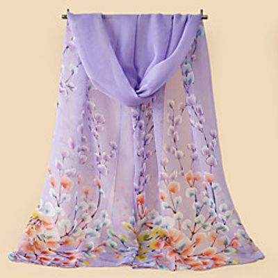 Women's Chiffon Scarf Holiday Regency Scarf Graphic Lightinthebox