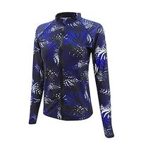 Women's Rash Guard UV Sun Protection UPF50 Breathable Long Sleeve Swim Shirt Front Zip Swimming Surfing Beach Water Sports Floral / Botanical Autumn / Fall Spring Summer / Quick Dry / Lightweight miniinthebox - thumbnail