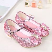 Girls' Heels Dress Shoes Flower Girl Shoes Princess Shoes School Shoes Glitter Portable Breathability Non-slipping Princess Shoes Big Kids(7years ) Little Kids(4-7ys) Gift Daily Walking Shoes Lightinthebox - thumbnail