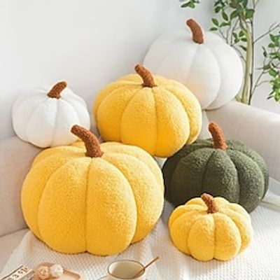 1Pc Pumpkin Throw Pillow Stuffed Plush Toy Halloween Pumpkin Decorative Pillow Cushion Home Decoration Party Favors Christmas Gift Halloween Thanksgiving Gift miniinthebox