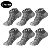 Men's 6 Pack Multi Packs Socks Ankle Socks Low Cut Socks Running Socks Casual Socks Black White Color Color Block Sports Outdoor Casual Daily Basic Medium Spring Fall Fashion Lightinthebox