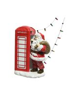 Homesmiths Christmas Santa Polyresin Telephone Booth Gift Bag