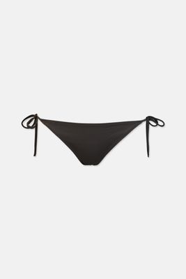 Womens Cheeky String Side Bikini Bottom  Charcoal