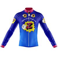 21Grams Men's Long Sleeve Cycling Jersey Spandex Blue Cartoon Bike Top Mountain Bike MTB Road Bike Cycling Quick Dry Moisture Wicking Sports Clothing Apparel  Stretchy  Athleisure Lightinthebox - thumbnail