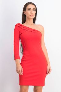 Womens Single Sleeve Dress  Red