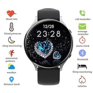 QS06 Smart Watch 1.28 inch Smartwatch Fitness Running Watch Bluetooth Temperature Monitoring Activity Tracker Sedentary Reminder Compatible with Android iOS Women Men Waterproof Long Standby Lightinthebox