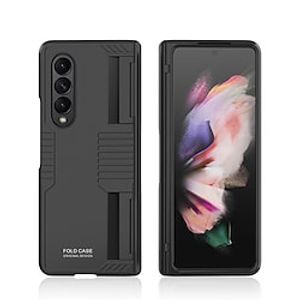 Phone Case For Samsung Galaxy Flip Z Fold3 Portable Flip Magnetic Flip Lines  Waves Solid Colored Geometric Pattern PC PU Leather Lightinthebox