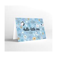 Mukagraf Mini Hello Little One (Boy)Greeting Card(11X8Cm) - thumbnail