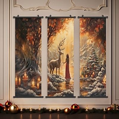 1pc Christmas Poster with Hangers Wall Art Canvas Posters Art For Home Living Room Decoration Wall Art Decor Lightinthebox 1pc Christmas Poster with Hangers Wall Art Canvas Posters Art For Home Living Room Decoration Wall Art Decor Lightinthebox