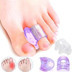 1 Pair Toe Spacers for Men and Women Purple Gel Toe Separators for Curled and Overlapping Toes Bunions Hammer Toe Straightener Big and Second Toe Spreader Lightinthebox