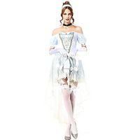 Snow White Princess Outfits Women's Movie Cosplay Cosplay White Dress Gloves Headwear Masquerade Polyester miniinthebox - thumbnail