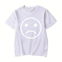 Men's Unisex Tee T shirt Hot Stamping Anime Graphic Prints Plus Size Print Short Sleeve Casual Tops Cotton Basic Designer Big and Tall White Black Red miniinthebox - thumbnail