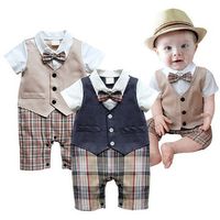 Newborn Baby Boy Gentleman Rompers