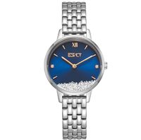 Ecstacy Women's Analog Ice Blue Sunray Dial Watch - E23505-SBSL