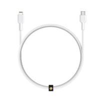 Aukey CB-CL3 MFI Braided Nylon USB C To Lightning Cable, White (CB-CL3 WHITE)