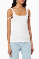 Square Neck Tank Top in Rib-knit - thumbnail