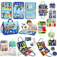 Montessori Busy Board,Felt Busy Board Bag Early Education Puzzle Learning Board Montessori Training Children Teaching Aids Lightinthebox - thumbnail