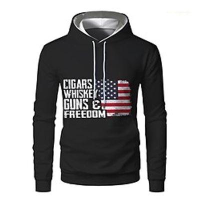 Men's Pullover Hoodie Sweatshirt Graphic Patterned American Flag Print Hooded Daily Sports Streetwear Other Prints Casual Big and Tall Hoodies Sweatshirts Long Sleeve Black miniinthebox Men's Pullover Hoodie Sweatshirt Graphic Patterned American Flag Print Hooded Daily Sports Streetwear Other Prints Casual Big and Tall Hoodies Sweatshirts Long Sleeve Black miniinthebox